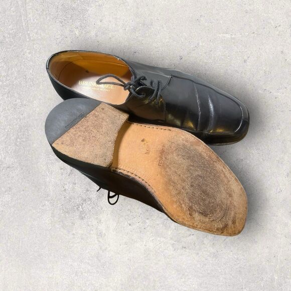 Bruno Magli Bishop Italian Black Nappa Leather 9.5 W Men’s Dress Shoes main image 7